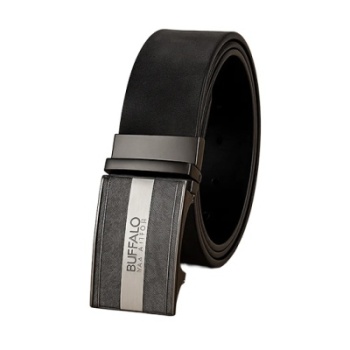 Ceinture Buffalo en cuir noir
