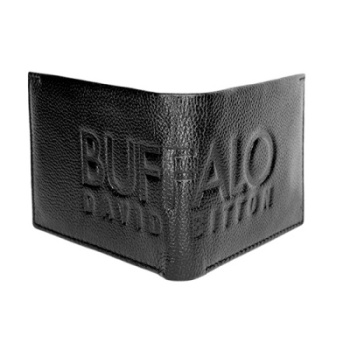Portefeuille noir Buffalo en cuir véritable