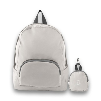 Beige foldable backpack